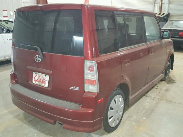 JTLKT324564066289 - 2006 TOYOTA SCION XB MAROON photo 4