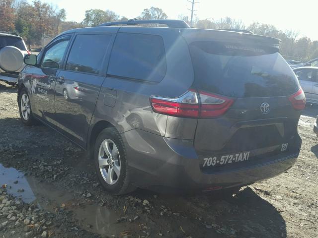 5TDKK3DC2FS647546 - 2015 TOYOTA SIENNA LE GRAY photo 3