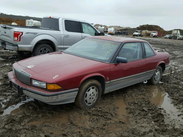 2G4WD14W4J1519119 - 1988 BUICK REGAL LIMI RED photo 2