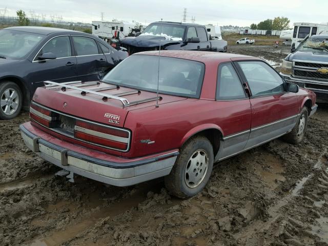 2G4WD14W4J1519119 - 1988 BUICK REGAL LIMI RED photo 4