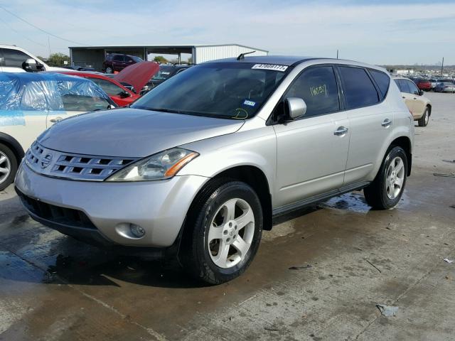 JN8AZ08T75W312222 - 2005 NISSAN MURANO SL SILVER photo 2