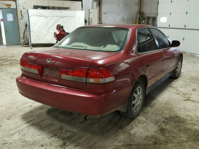 1HGCG56722A137692 - 2002 HONDA ACCORD SE RED photo 4