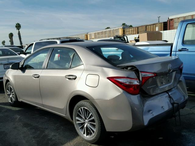 5YFBURHE6GP459969 - 2016 TOYOTA COROLLA L GRAY photo 3