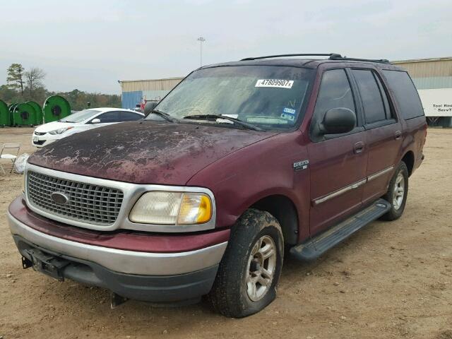 1FMRU1569YLB45025 - 2000 FORD EXPEDITION MAROON photo 2