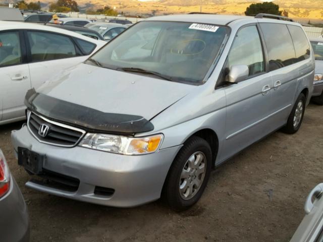 5FNRL18954B089174 - 2004 HONDA ODYSSEY EX SILVER photo 2