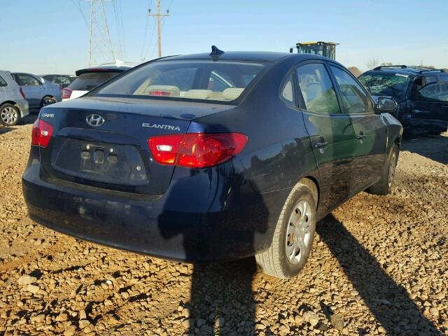 KMHDU46DX9U798127 - 2009 HYUNDAI ELANTRA GL BLUE photo 4