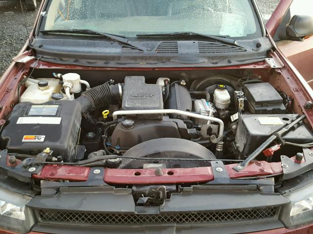 1GNDT13S652320759 - 2005 CHEVROLET TRAILBLAZE BURGUNDY photo 7