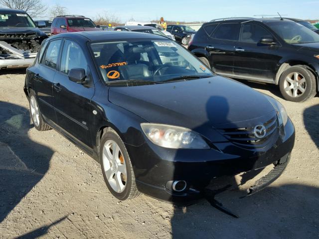 JM1BK343651237117 - 2005 MAZDA 3 HATCHBAC BLACK photo 1