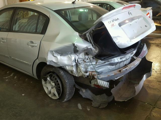 3N1AB6AP1BL671795 - 2011 NISSAN SENTRA 2.0 SILVER photo 9