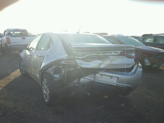 1C3CDFBA6DD341707 - 2013 DODGE DART SXT SILVER photo 3