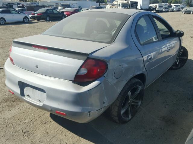 1B3ES26C22D507279 - 2002 DODGE NEON SILVER photo 4