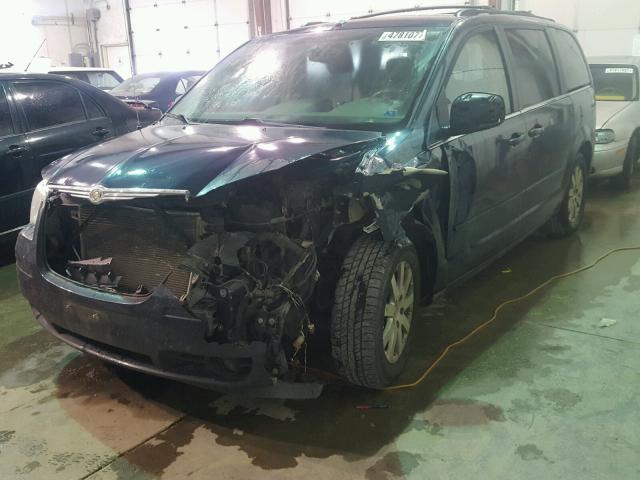 2A8HR54P78R762605 - 2008 CHRYSLER TOWN & COU BLUE photo 2