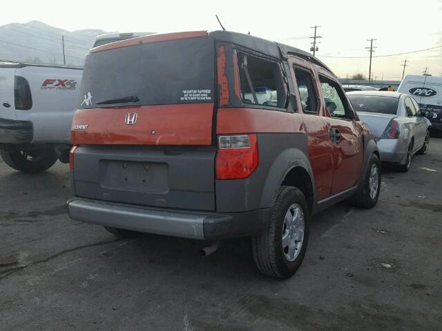 5J6YH27534L009427 - 2004 HONDA ELEMENT EX ORANGE photo 4