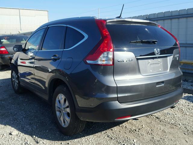 2HKRM4H75EH675972 - 2014 HONDA CR-V EXL CHARCOAL photo 3