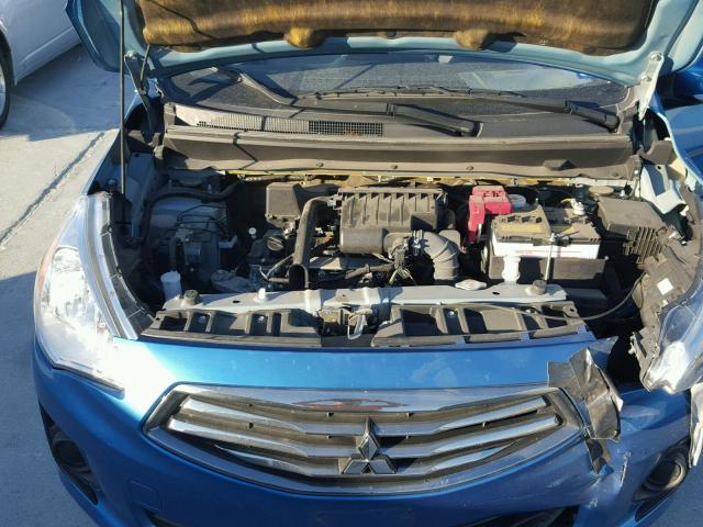 ML32F3FJ6HHF10428 - 2017 MITSUBISHI MIRAGE G4 BLUE photo 7