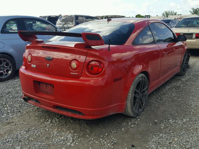 1G1AP18X897224945 - 2009 CHEVROLET COBALT SS RED photo 4