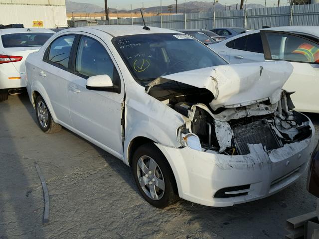 KL1TD5DE6AB119463 - 2010 CHEVROLET AVEO LS WHITE photo 1