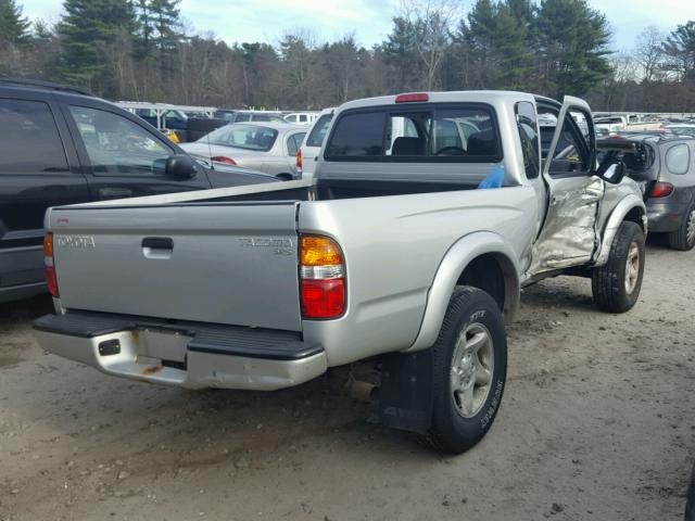 5TEWM72N33Z192454 - 2003 TOYOTA TACOMA XTR GRAY photo 4