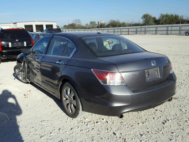 1HGCP36889A020710 - 2009 HONDA ACCORD EXL GRAY photo 3