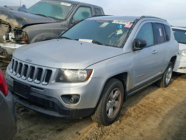 1C4NJCBA5ED595082 - 2014 JEEP COMPASS SP SILVER photo 2