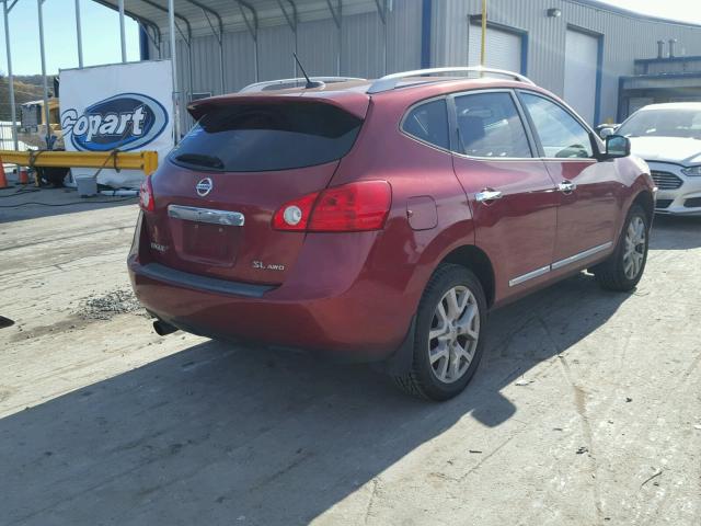 JN8AS5MV9BW286565 - 2011 NISSAN ROGUE S RED photo 4