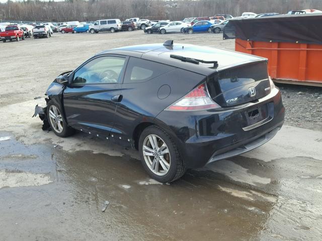 JHMZF1D62CS003855 - 2012 HONDA CR-Z EX BLACK photo 3