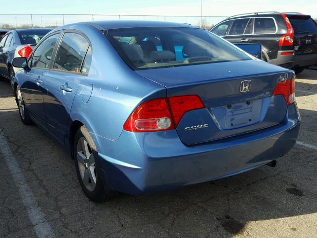 1HGFA16856L068720 - 2006 HONDA CIVIC EX BLUE photo 3