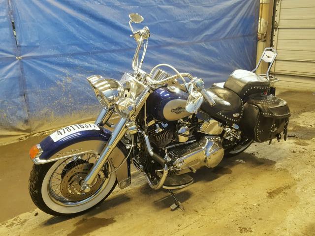 1HD1BW5117Y018035 - 2007 HARLEY-DAVIDSON FLSTC BLUE photo 2