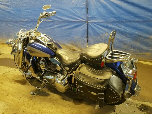 1HD1BW5117Y018035 - 2007 HARLEY-DAVIDSON FLSTC BLUE photo 3