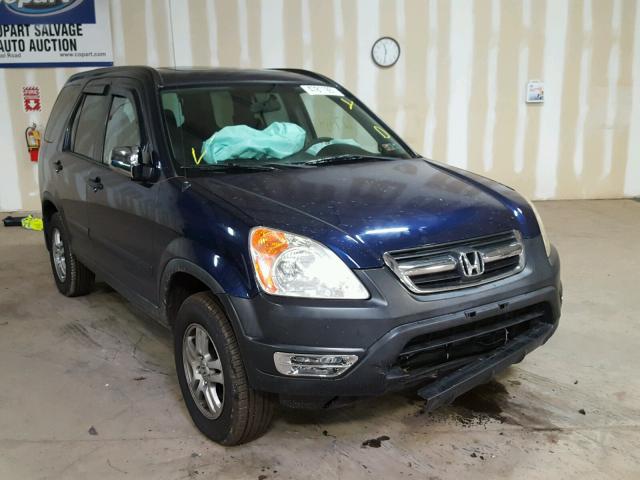 JHLRD788X4C017474 - 2004 HONDA CR-V EX BLUE photo 1