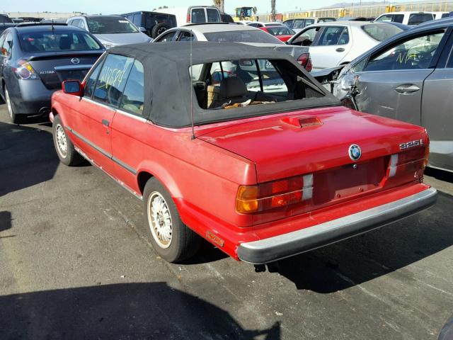 WBABB2300J8857770 - 1988 BMW 325 I AUTO RED photo 3