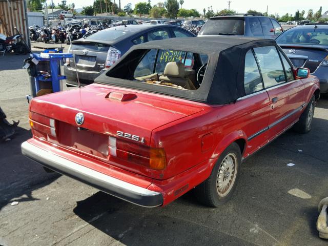 WBABB2300J8857770 - 1988 BMW 325 I AUTO RED photo 4