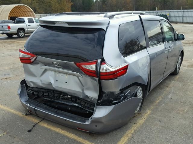 5TDYK3DC5FS669034 - 2015 TOYOTA SIENNA XLE SILVER photo 4