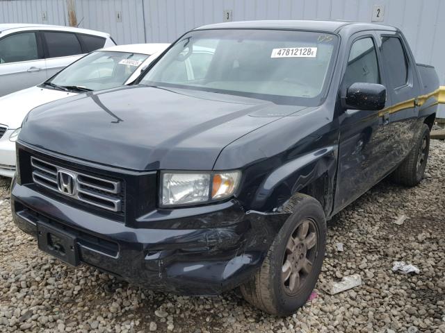 2HJYK16496H539861 - 2006 HONDA RIDGELINE BLACK photo 2