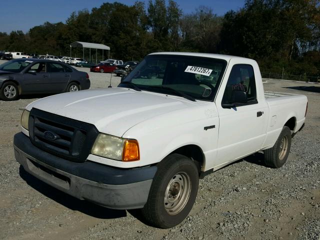 1FTYR10D15PA64726 - 2005 FORD RANGER WHITE photo 2