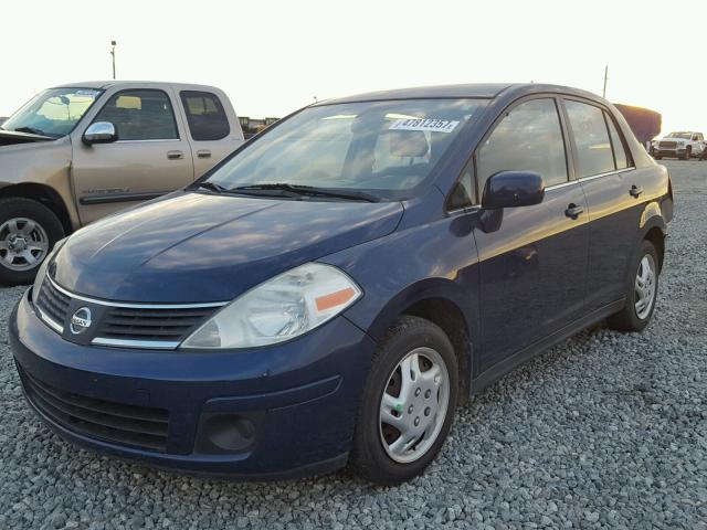 3N1BC11E88L452294 - 2008 NISSAN VERSA S BLUE photo 2