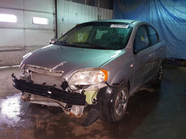 KL1TD56677B158593 - 2007 CHEVROLET AVEO BASE Srebrny zdjęcie 2