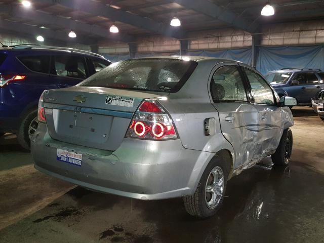 KL1TD56677B158593 - 2007 CHEVROLET AVEO BASE Srebrny zdjęcie 4
