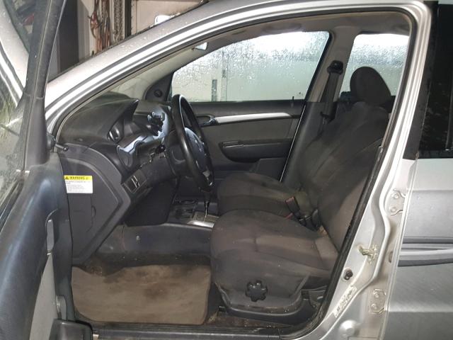 KL1TD56677B158593 - 2007 CHEVROLET AVEO BASE Srebrny zdjęcie 5