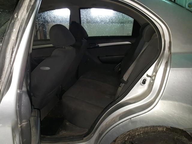 KL1TD56677B158593 - 2007 CHEVROLET AVEO BASE Srebrny zdjęcie 6