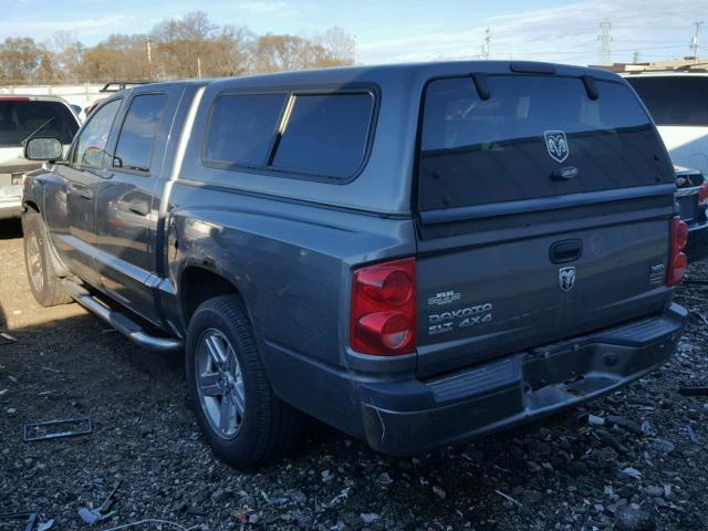 1D7HW48N08S546134 - 2008 DODGE DAKOTA QUA GRAY photo 3