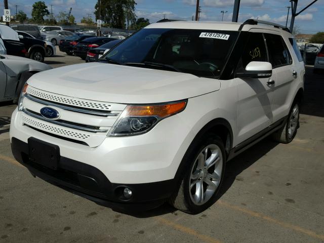 1FM5K7F85FGA54377 - 2015 FORD EXPLORER L WHITE photo 2