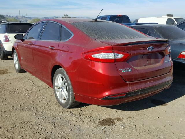 3FA6P0SU5GR306228 - 2016 FORD FUSION TIT RED photo 3