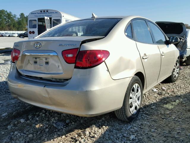 KMHDU4AD8AU917885 - 2010 HYUNDAI ELANTRA BL GOLD photo 4