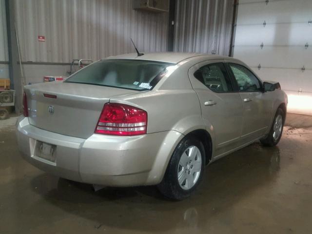 1B3LC46K78N168786 - 2008 DODGE AVENGER SE GOLD photo 4