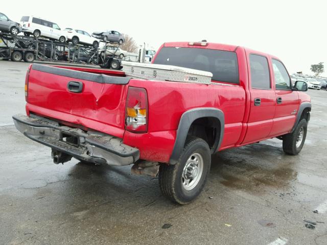 1GCHK23GX1F149998 - 2001 CHEVROLET SILVERADO RED photo 4