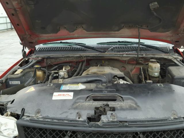 1GCHK23GX1F149998 - 2001 CHEVROLET SILVERADO RED photo 7