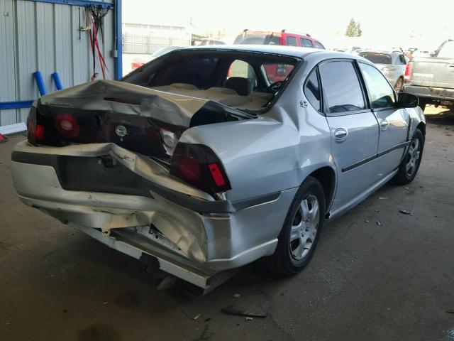 2G1WF52EX49355695 - 2004 CHEVROLET IMPALA SILVER photo 4