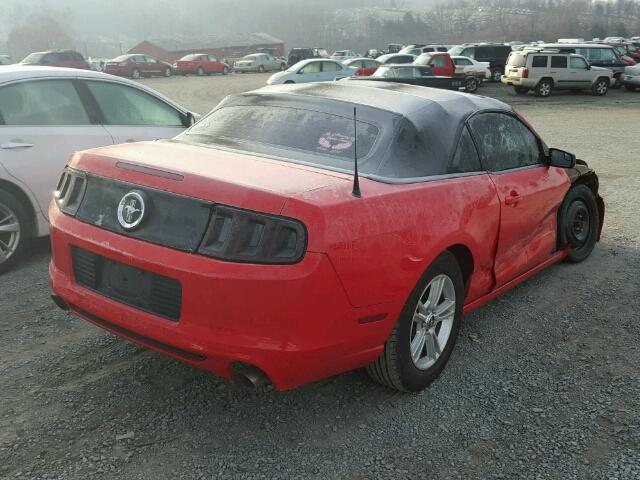 1ZVBP8EM1E5215800 - 2014 FORD MUSTANG RED photo 4