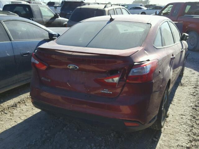 1FADP3F22EL253940 - 2014 FORD FOCUS SE RED photo 4